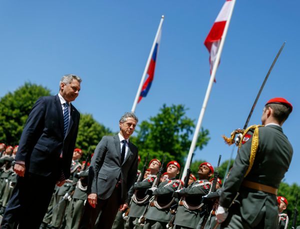 Bundeskanzler Karl Nehammer empfängt slowenischen Ministerpräsidenten Robert Golob