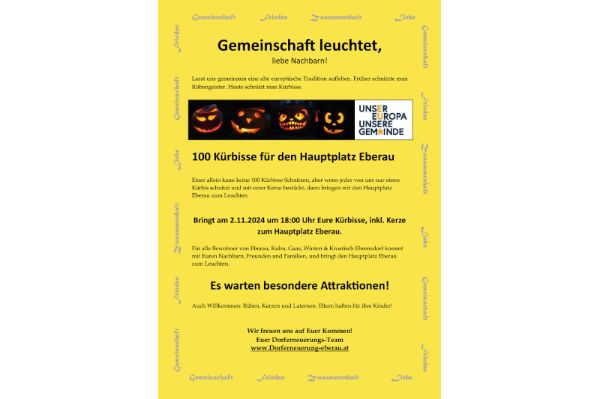 Einladung zur Veranstaltung "Gemeinschaft leuchtet,"